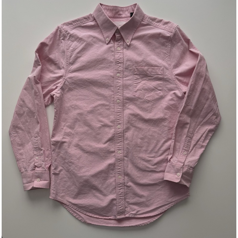FIVE FOUR Long‎ Sleeve Button Down Oxford Shirt Mens Medium Pink Cotton Mickey